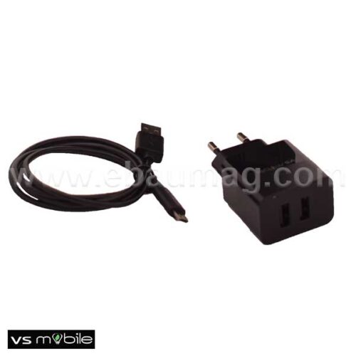VS Mobile Зарядно устройство 100-240V-2.4A 1m кабел 2xUSB