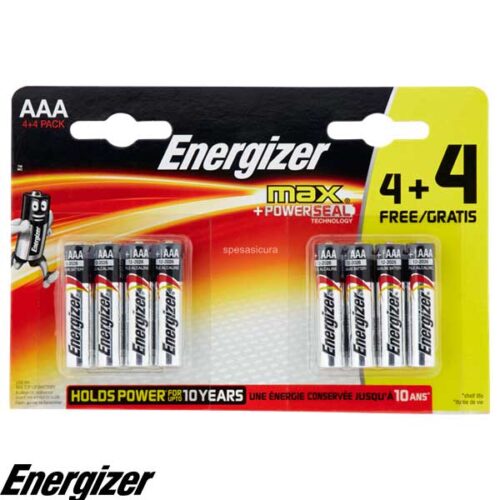 Energizer Алкална батерия MAX AAA LR03 1.5V 4+4бр.