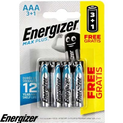 Energizer Алкална батерия MAX PLUS AAА 1.5V 3+1бр.