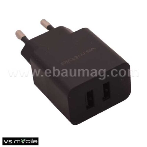 VS Mobile Зарядно устройство 100-240V - 2.4А в комплект с 1m делим кабел USB към USB-C
