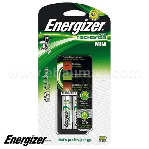 Energizer Зарядно устройство Energizer Mini + 2бр. AA 2000mAh Pre-Ch
