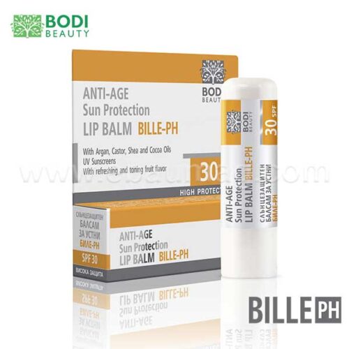 Bodi Beauty Биле PH Слънцезащитен балсам за устни SPF 30 висока защита 4 гр.