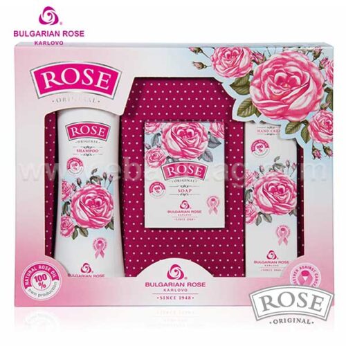 Rose Original Подаръчен комплект от 3 продукта за коса и тяло от Българска Роза