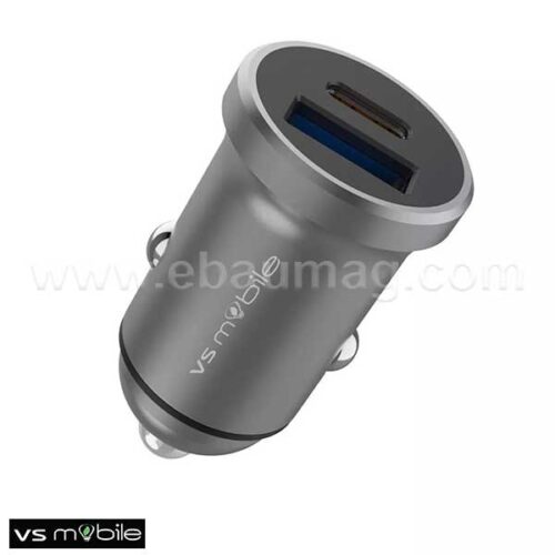 VS Mobile Бързо зарядно устройство 12-24V 1xUSB-A 2.4A - 1xUSB Type-C 3.0A 20W PD