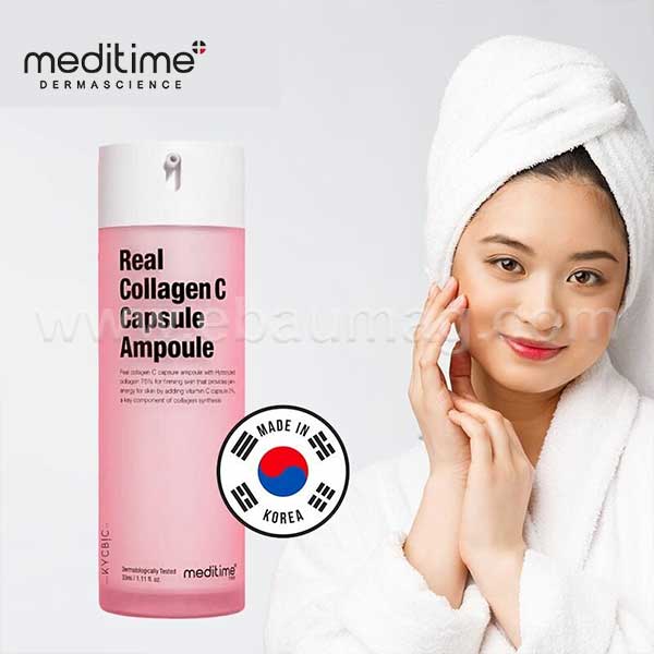 Ампулен Серум за Стегната и Бляцкава Кожа Meditime Real Collagen C Capsule Ampoule 33ml