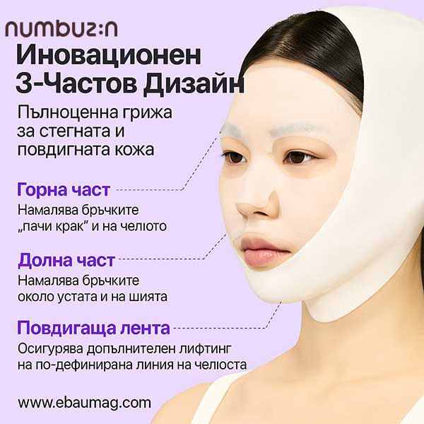 Numbuzin No.9 NAD Bio Lifting Full Cover Facial Mask Set - Интензивен Лифтинг и Подмладяване